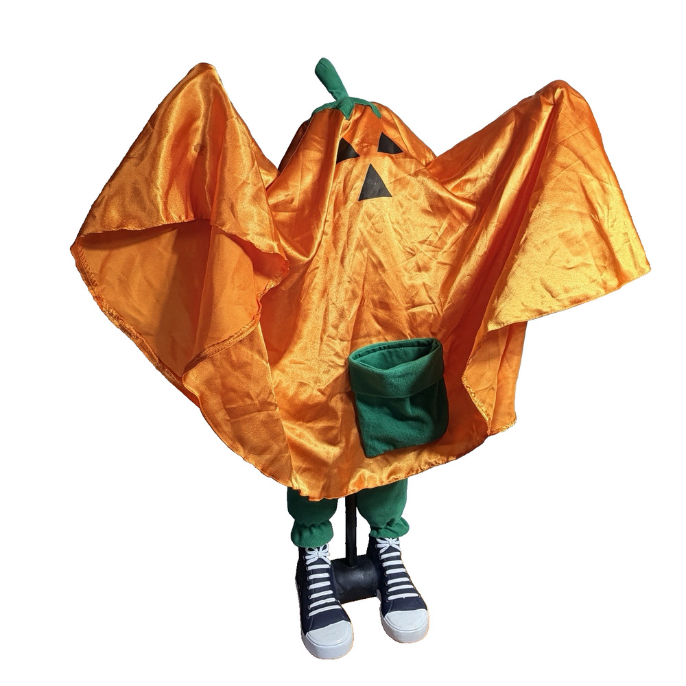 Gemmy Giggle Buddies Motion Activated Talking Kid Orange Pumpkin Halloween